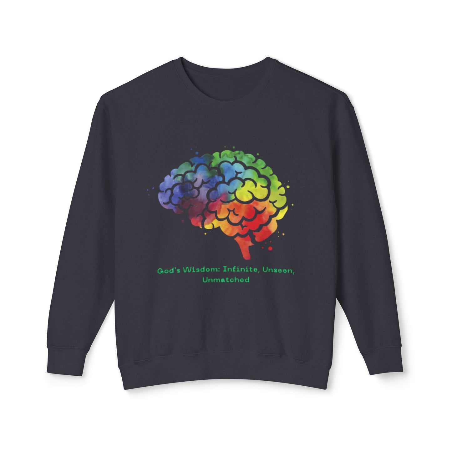 God's Wisdom Rainbow Crewneck Sweatshirt - Unisex Inspirational Apparel