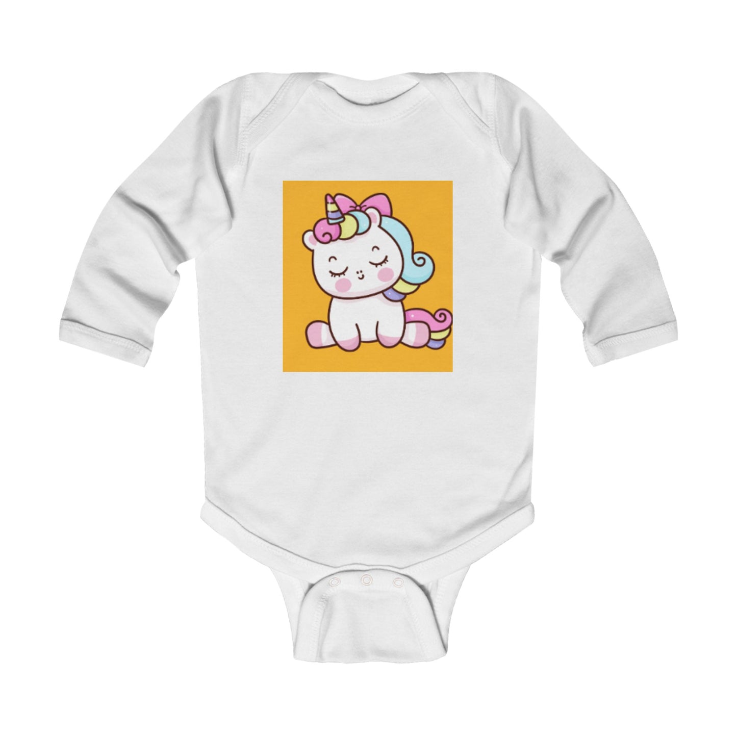 Cute Unicorn Infant Long Sleeve Bodysuit - Adorable Baby Apparel