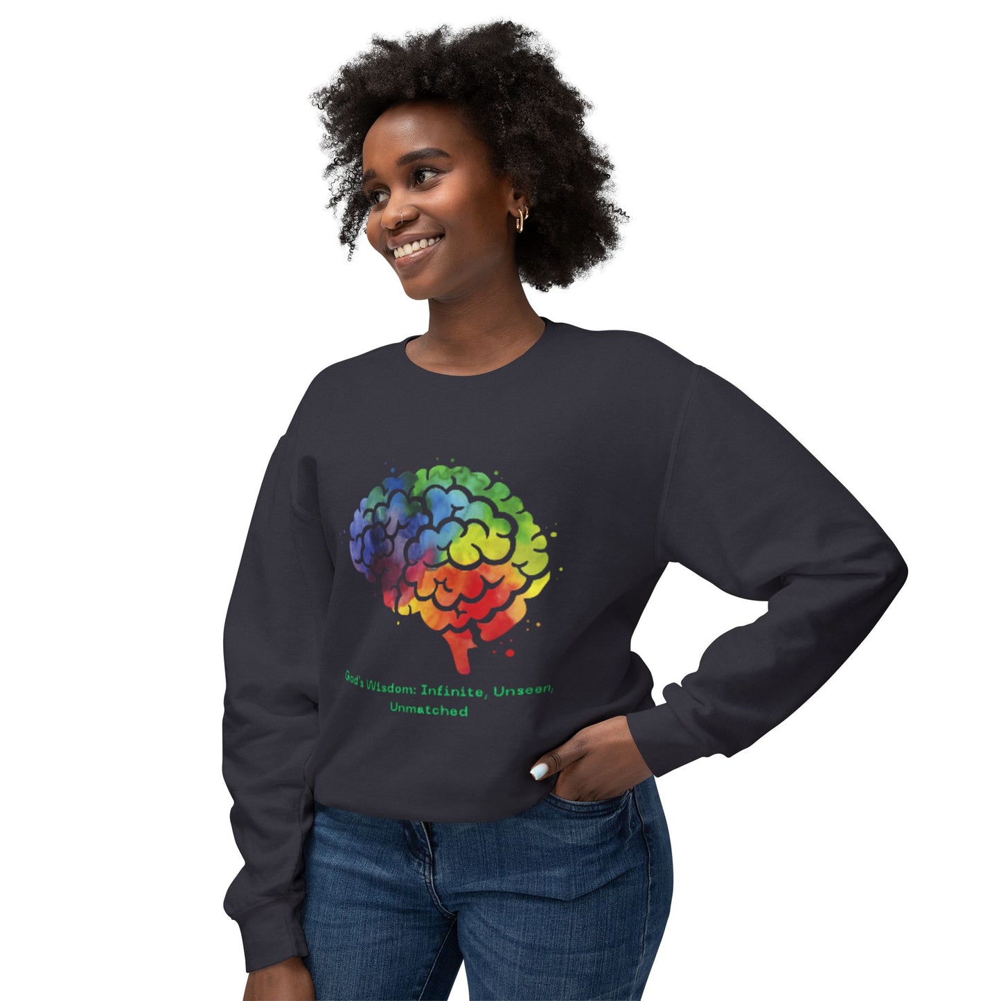 God's Wisdom Rainbow Crewneck Sweatshirt - Unisex Inspirational Apparel