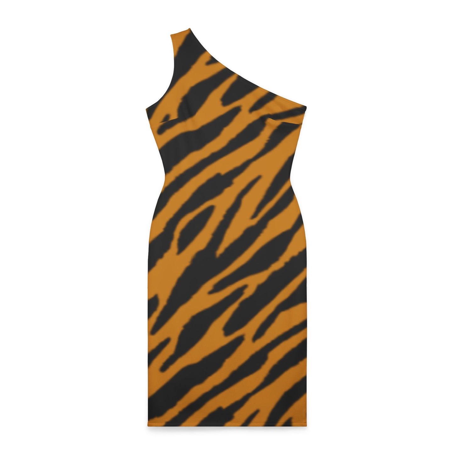 Wild Style Shoulder Dress - Bold Tiger Print for Summer & Parties