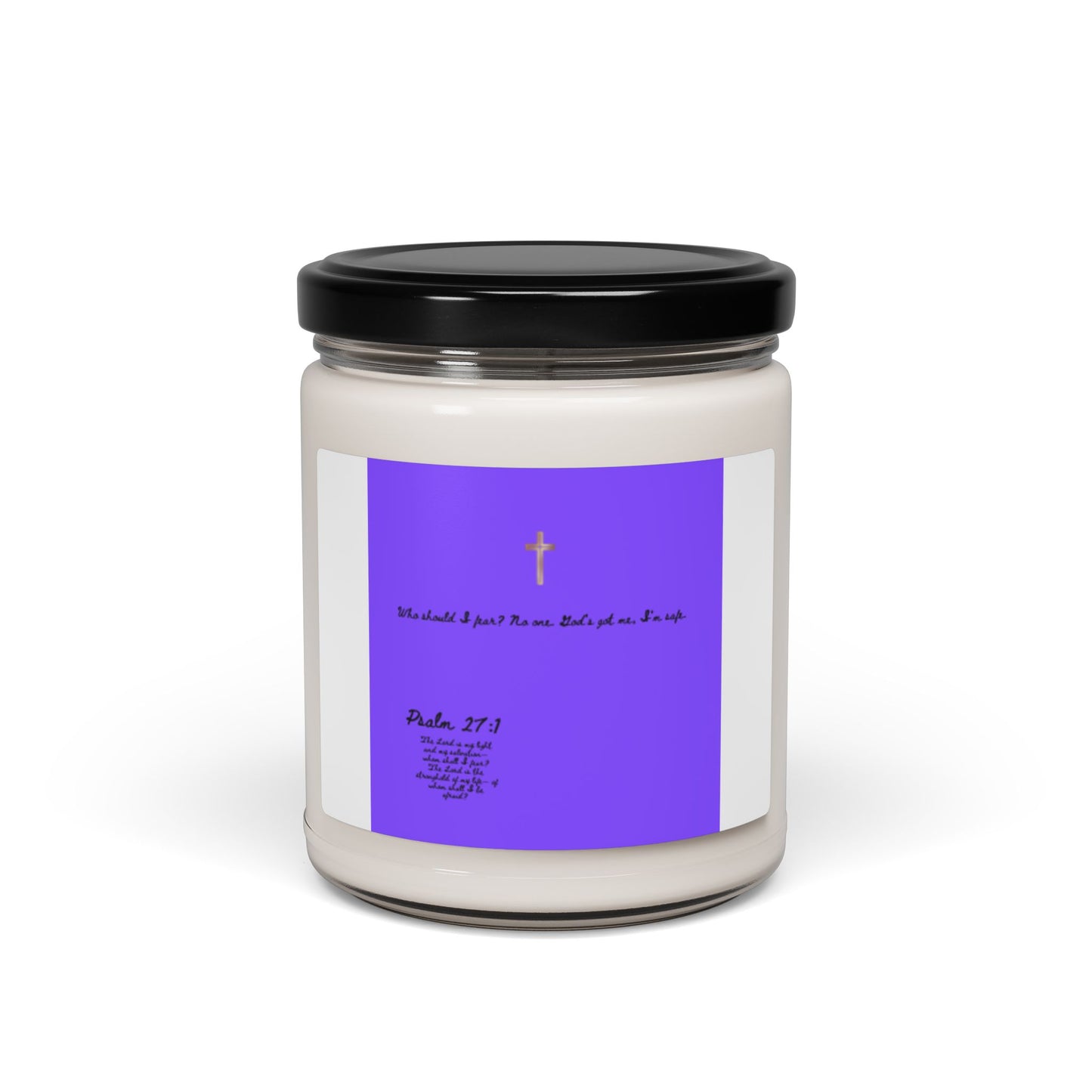 Inspirational Scented Soy Candle - Psalm 27:1 - 9oz