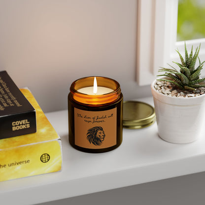 Coconut Apricot Scented Candle - "The Lion of Judah Will Reign Forever"