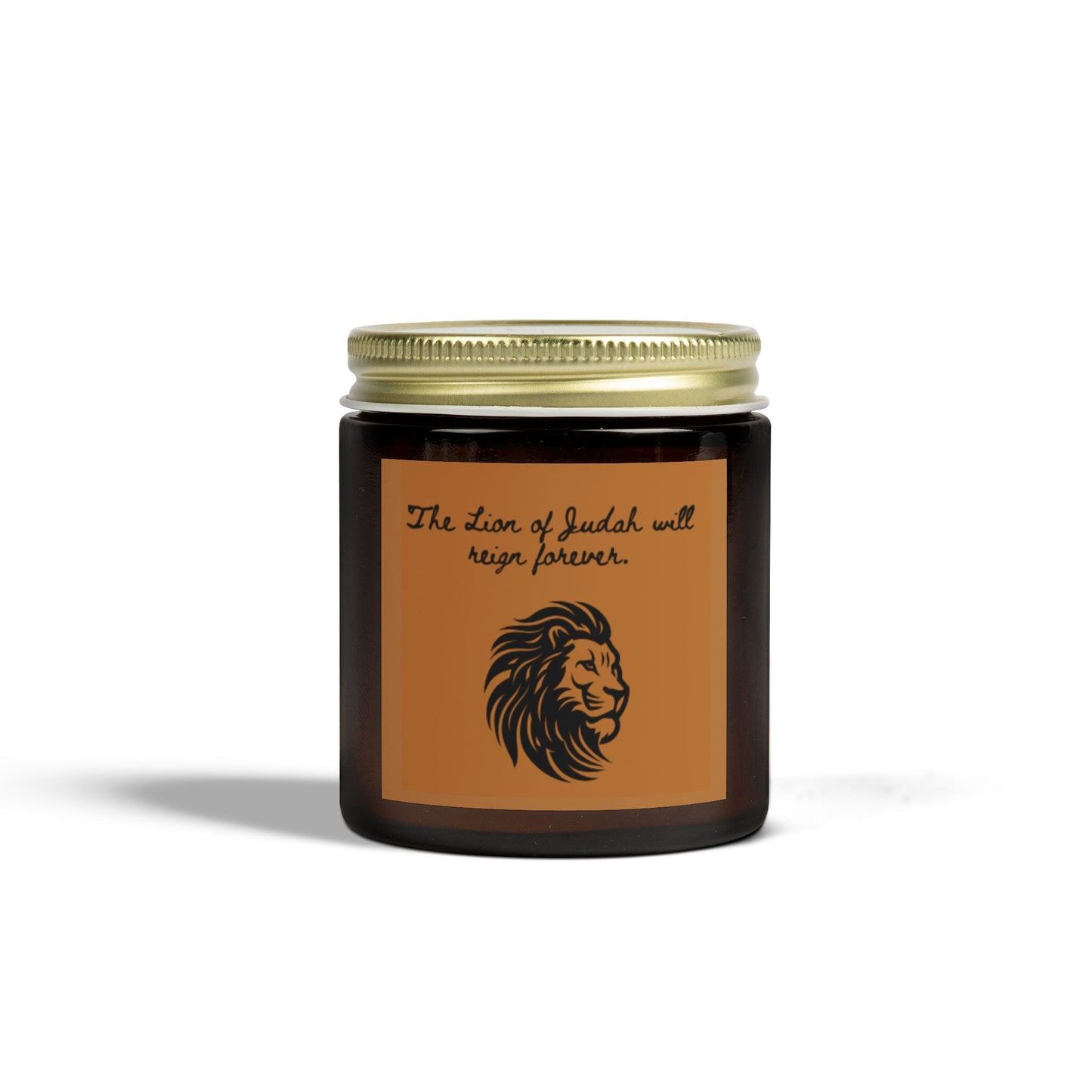 Coconut Apricot Scented Candle - "The Lion of Judah Will Reign Forever"