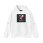 Colorful Heart Design Hooded Sweatshirt - "Made in His Greatness"