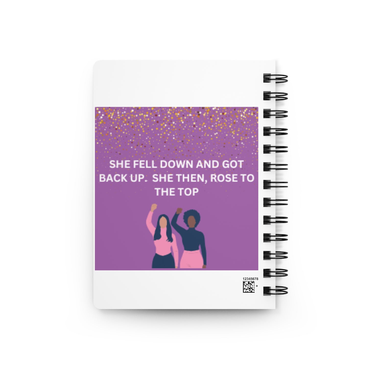 Inspirational Spiral Bound Journal - "She Fell Down and Got Back Up"