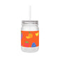 Colorful Fruit Mason Jar with Straw - Perfect for Summer Drinks & Parties