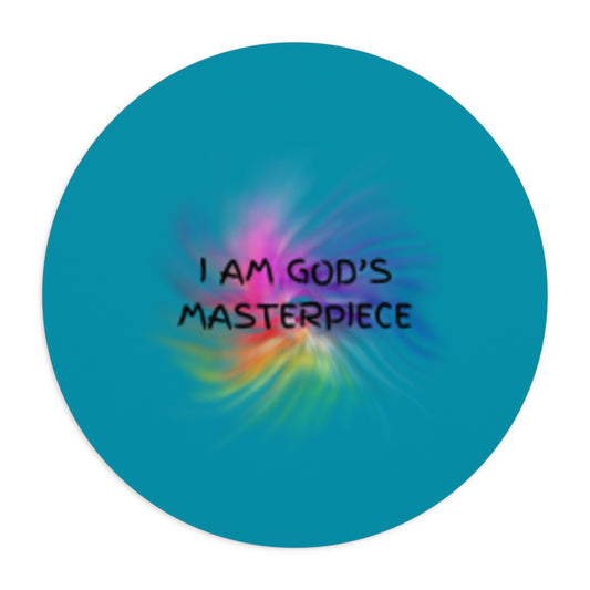 Inspirational Mouse Pad - 'I Am God's Masterpiece' - Colorful Design for Home Office