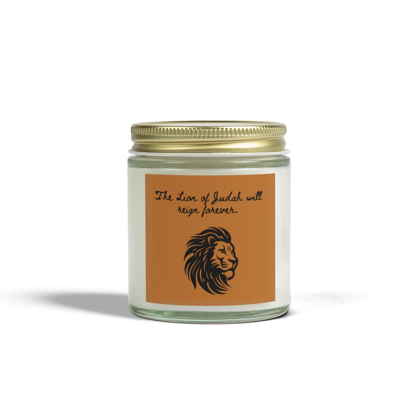 Coconut Apricot Scented Candle - "The Lion of Judah Will Reign Forever"