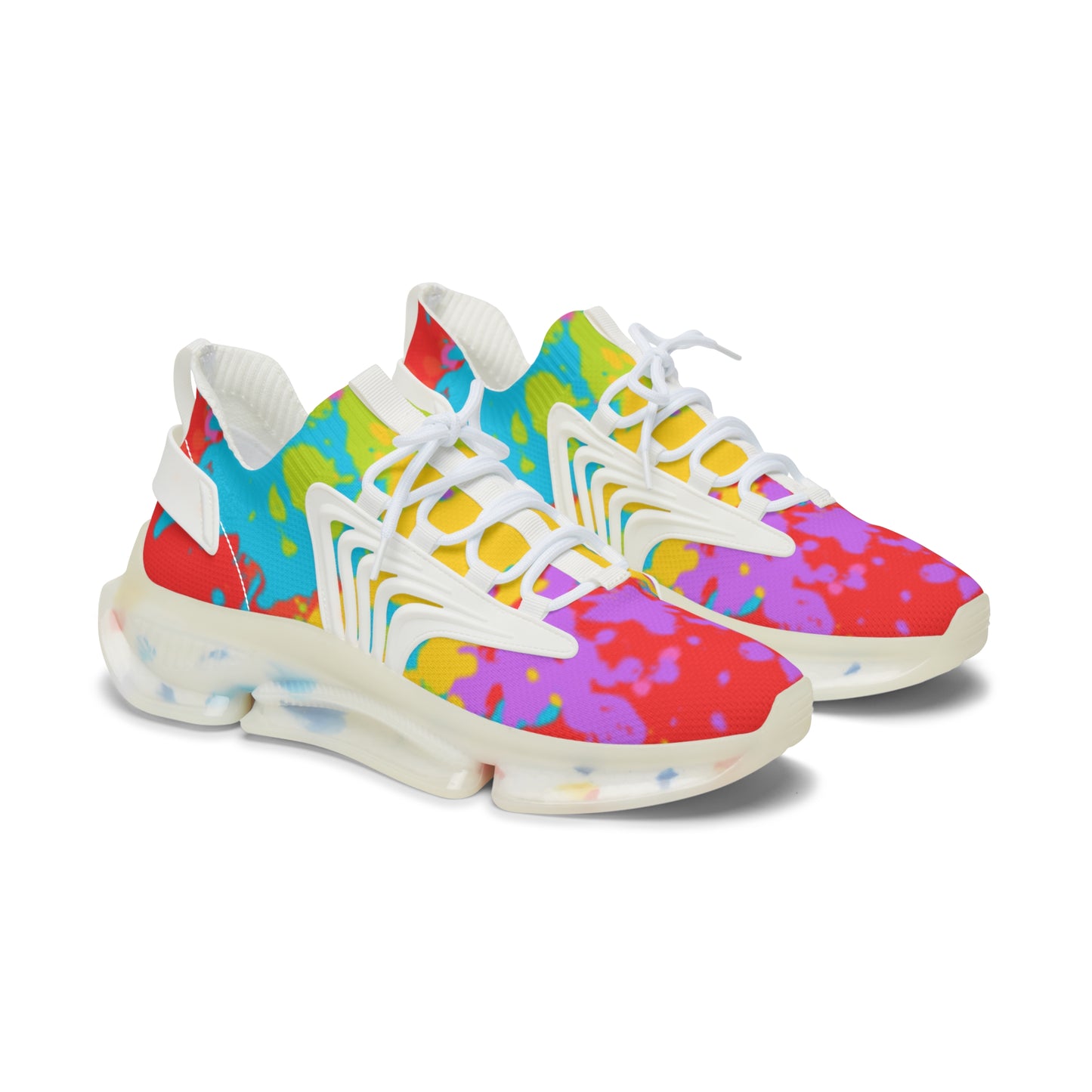 Vibrant Women's Mesh Sneakers - Colorful Athletic Footwear for Style & Comfort