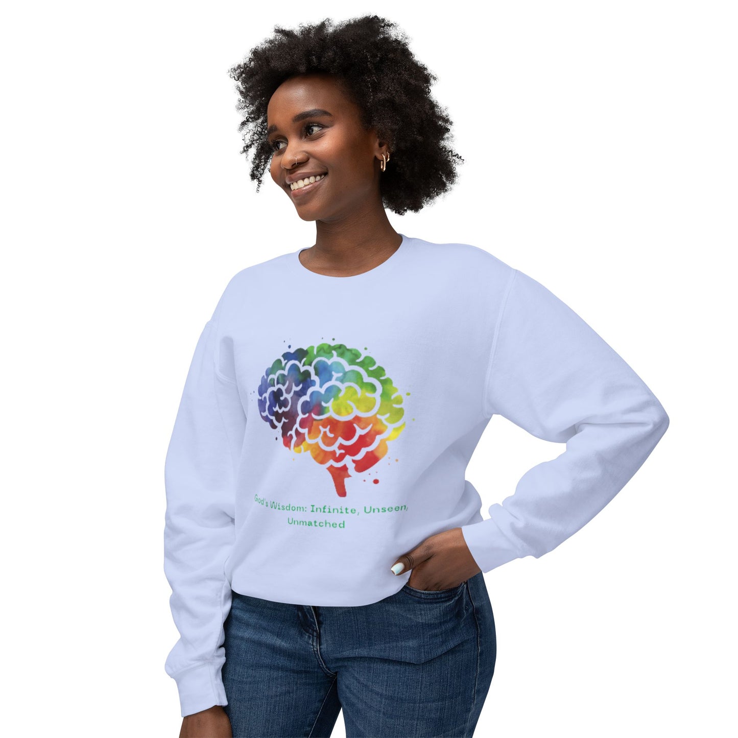 God's Wisdom Rainbow Crewneck Sweatshirt - Unisex Inspirational Apparel